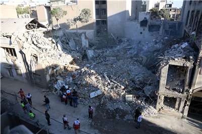 位於德黑蘭市中心的拉菲尼亞猶太會堂(Rafi-Nia Synagogue)，在美、以7日清晨發動的空襲中遭到「完全摧毀」。(AFP)