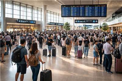 對於台灣部分旅行及觀光產業參加20日商業總會記者會，疑似與中方施壓有關。觀光署指出，中方於2019年8月以政治理由片面中止陸客赴台自由行，此等說停就停的操作，不僅傷害兩岸正常交流，也造成我方業者巨大損失；呼籲觀光旅遊業界抗拒中方的不當壓力，以避免重蹈覆轍。示意圖。(AI生成圖)