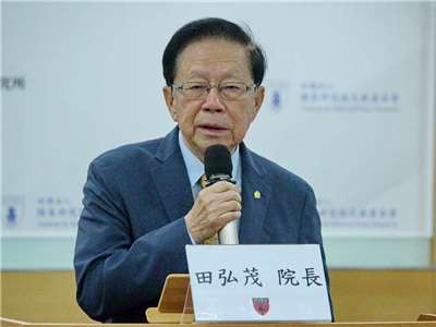 總統府資政、前外長田弘茂24日表示，伊朗戰爭的影響將遠大於俄烏，國際的高層權力結構將出現重大改變 (央廣記者王照坤 攝)