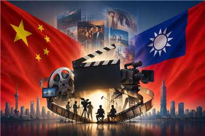 中共中央台辦發布十項「惠台」措施，中國時事評論人林辰斌則憂心，中共的對台措施將對台灣影視業，帶來空心化的威脅。示意圖。(AI生成)