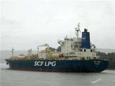 日本大阪商船三井船舶公司表示，液化石油氣(LPG)運輸船「Green Asha」(圖)已通過荷莫茲海峽。資料照片。(Vesselfinder官網)

