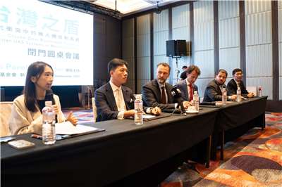 丹麥「民主聯盟基金會」29日在台北舉行「台灣之盾：現代戰爭的無人機防禦系統閉門圓桌會議」。(楊仁翔 攝)