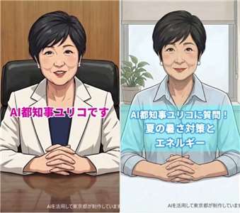 日本東京都政府21日在官方X發布「AI都知事Yuriko」影片，宣布以都知事小池百合子為原型打造的多語AI分身正式上線，主打以她的聲音即時傳遞都政資訊。(X@tocho_koho)