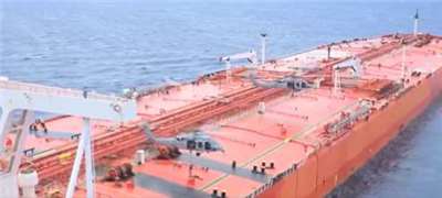 美國軍方今天(21日)表示，美軍在國際海域扣押了一艘伊朗相關油輪。(圖 : X平台@DeptofWar)