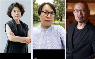 國家表演藝術中心第四屆董事會14通過所轄北中南三場館藝術總監聘任提案，自4月16日起由邱瑗(左起)、李惠美、簡文彬分別接續擔任國家兩廳院、台中國家歌劇院、衛武營國家藝術文化中心藝術總監。(國家表演藝術中心提供)