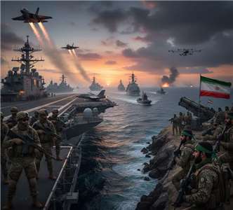 美國總統川普威脅若荷莫茲海峽(Hormuz Strait)未重新開放，將攻擊伊朗發電廠與橋梁。伊朗警告，若敵對勢力攻擊平民目標，報復將「更具毀滅性」。示意圖。(AI生成)