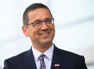 台積電德國廠、歐洲半導體製造公司(ESMC)總裁克伊區(Christian Koitzsch)。(AFP)