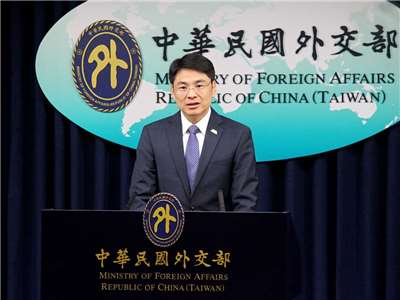 外交部發言人蕭光偉21日表示，外交部樂見美國持續跟區域內夥伴加強經濟安全議題合作 (央廣記者王照坤 攝)