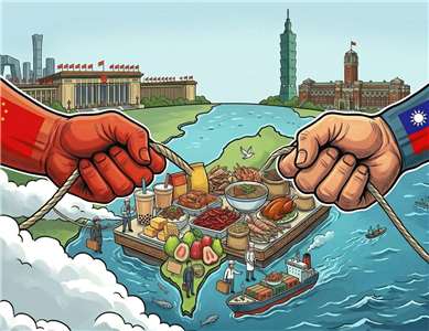 中共宣布的對台十大措施包含提供台灣食品業輸中便利，專家13日對此表示，中國未具體說明內容，且時常政策反覆，其中潛藏風險。(示意圖/AI生成)