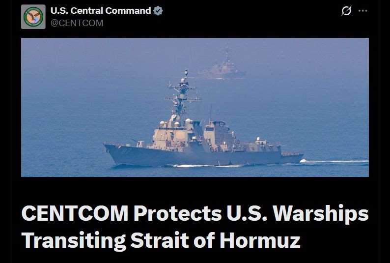 美軍中央司令部(U.S. Central Command)在社群媒體上表示，美軍攔截了「伊朗的無端攻擊」，並「以自衛性攻擊回應」。(圖:X@CENTCOM)
