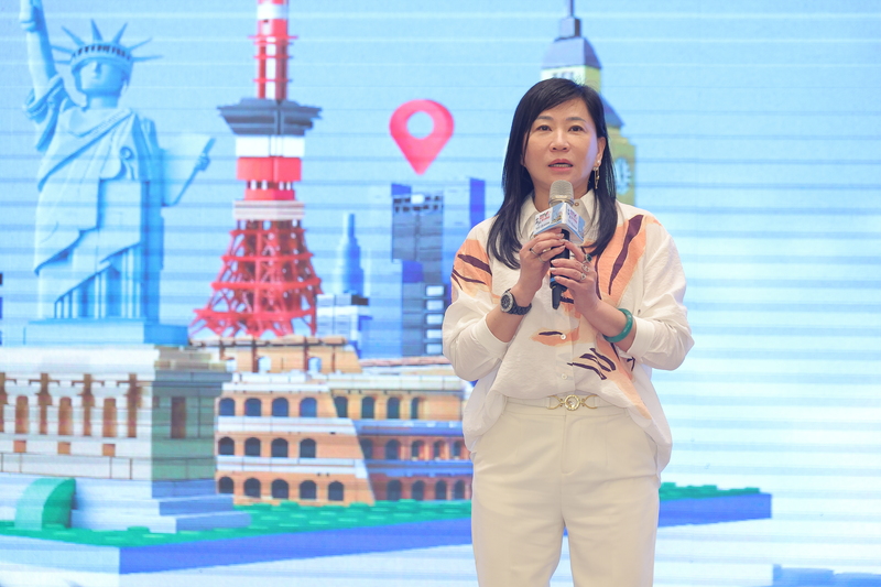 第20屆台北國際觀光博覽會展前記者會19日下午在台北舉行，台北市旅行商業同業公會理事長陳怡璇
（圖）致詞介紹此次展會亮點。