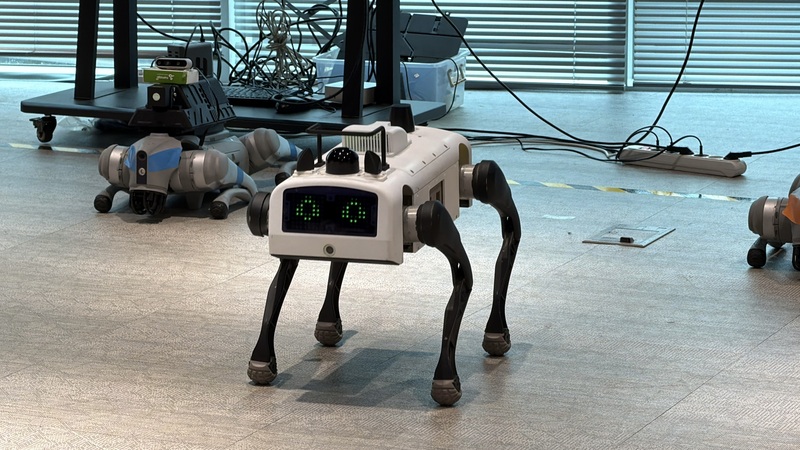 韓國致力發展AI產業，其中由新創公司Maum AI開發的四足步行機器人Jindo Bot，可用於巡邏、設備檢查等功能，也可應用在災難現場與國防領域。