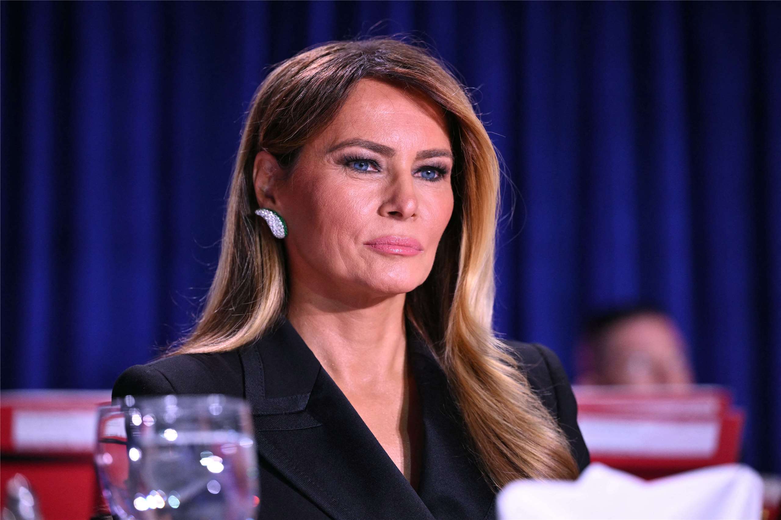 美國總統川普啟程訪問中國，第一夫人梅蘭妮亞(Melania Trump)(圖)沒有隨行。資料照片。