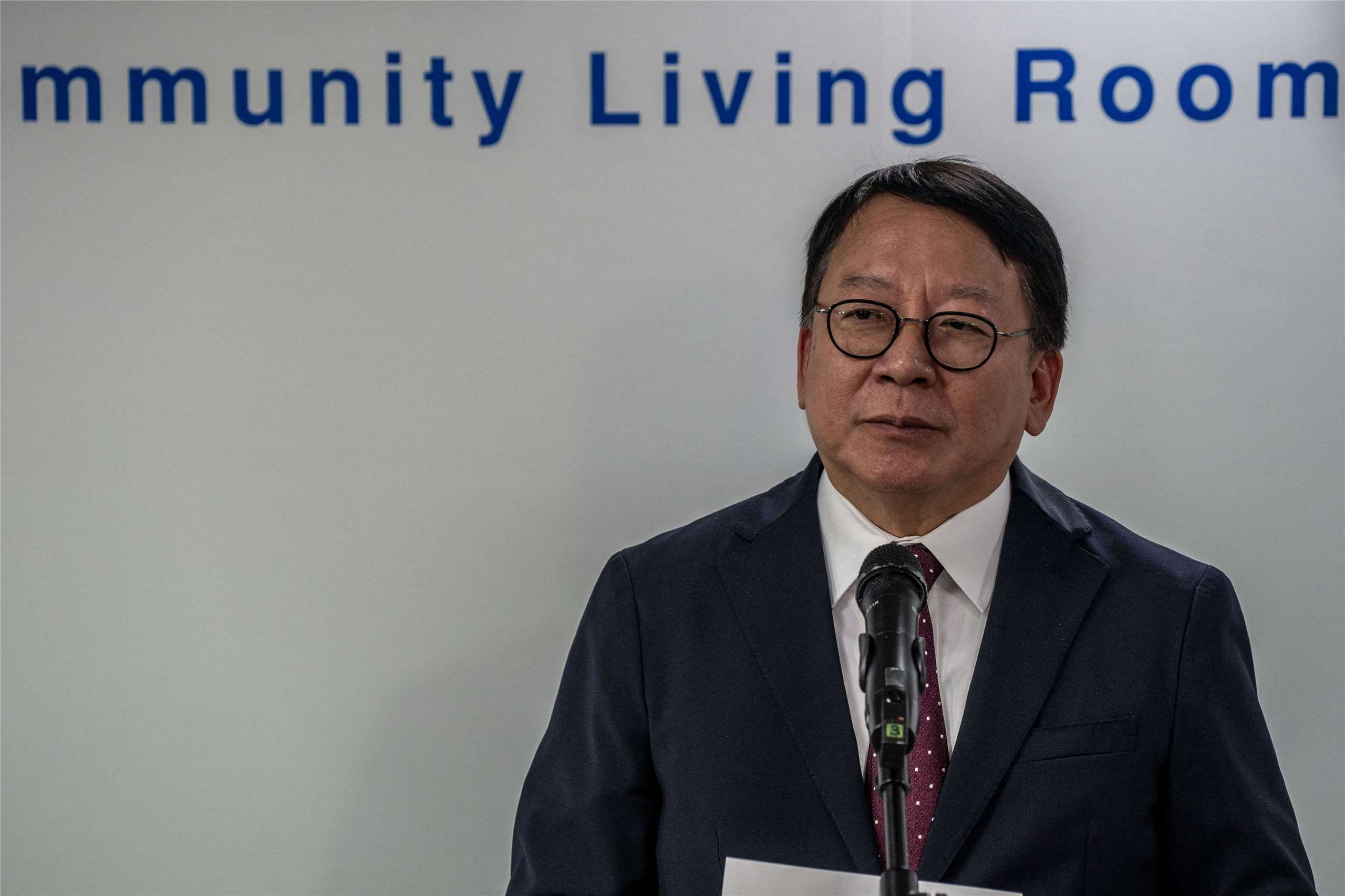 港府推動愛國教育，香港政務司司長陳國基(圖)主持港澳青年重走中共長征路啟動儀式。資料照片。