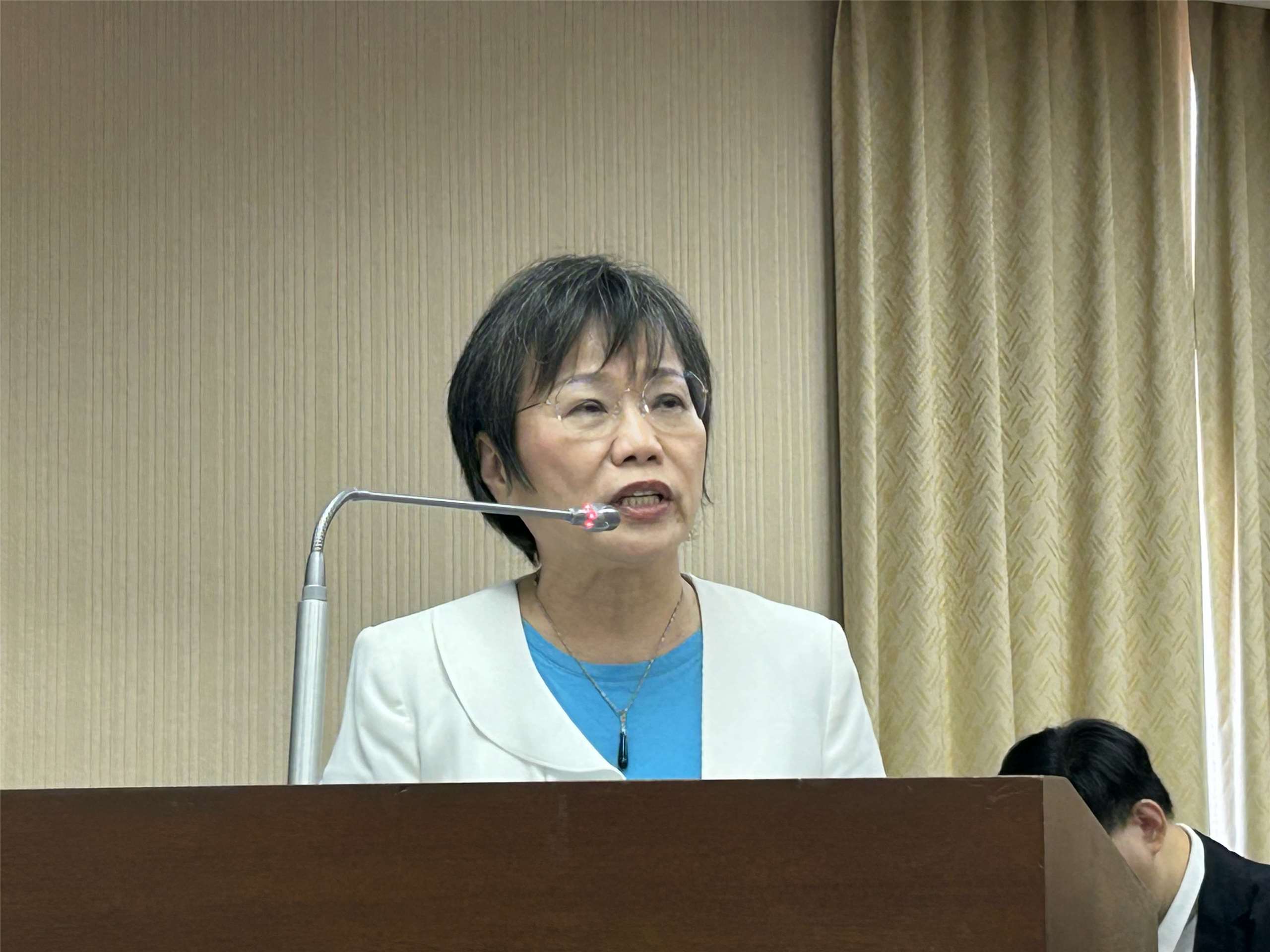 內政部長劉世芳(圖)18日出席立法院內政委員會，針孔攝影機管理問題成為立委質詢焦點。(趙婉淳 攝)