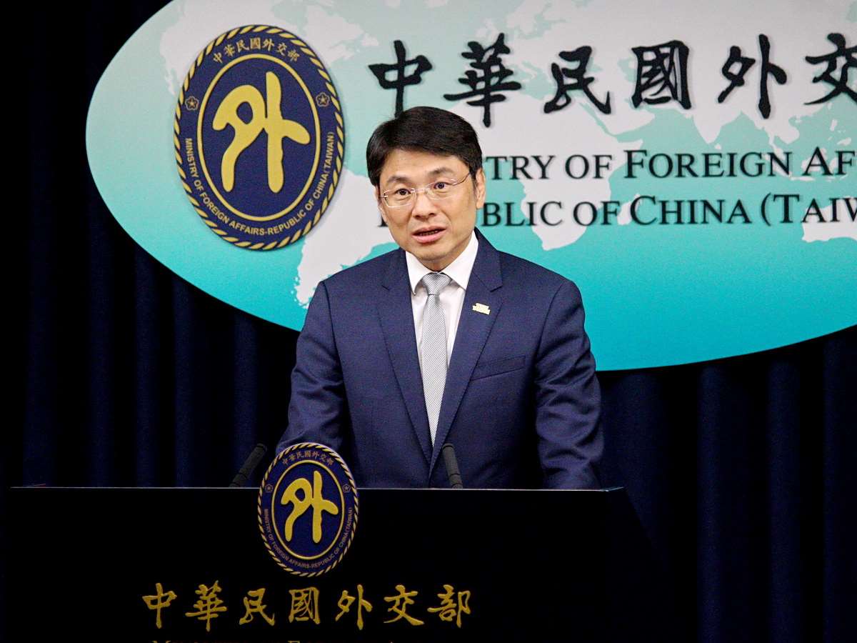 外交部發言人蕭光偉12日表示，川普政府上任以來除多次重申支持台灣立場，並以具體行動落實美國長期且一貫的政策 (央廣記者王照坤 攝)