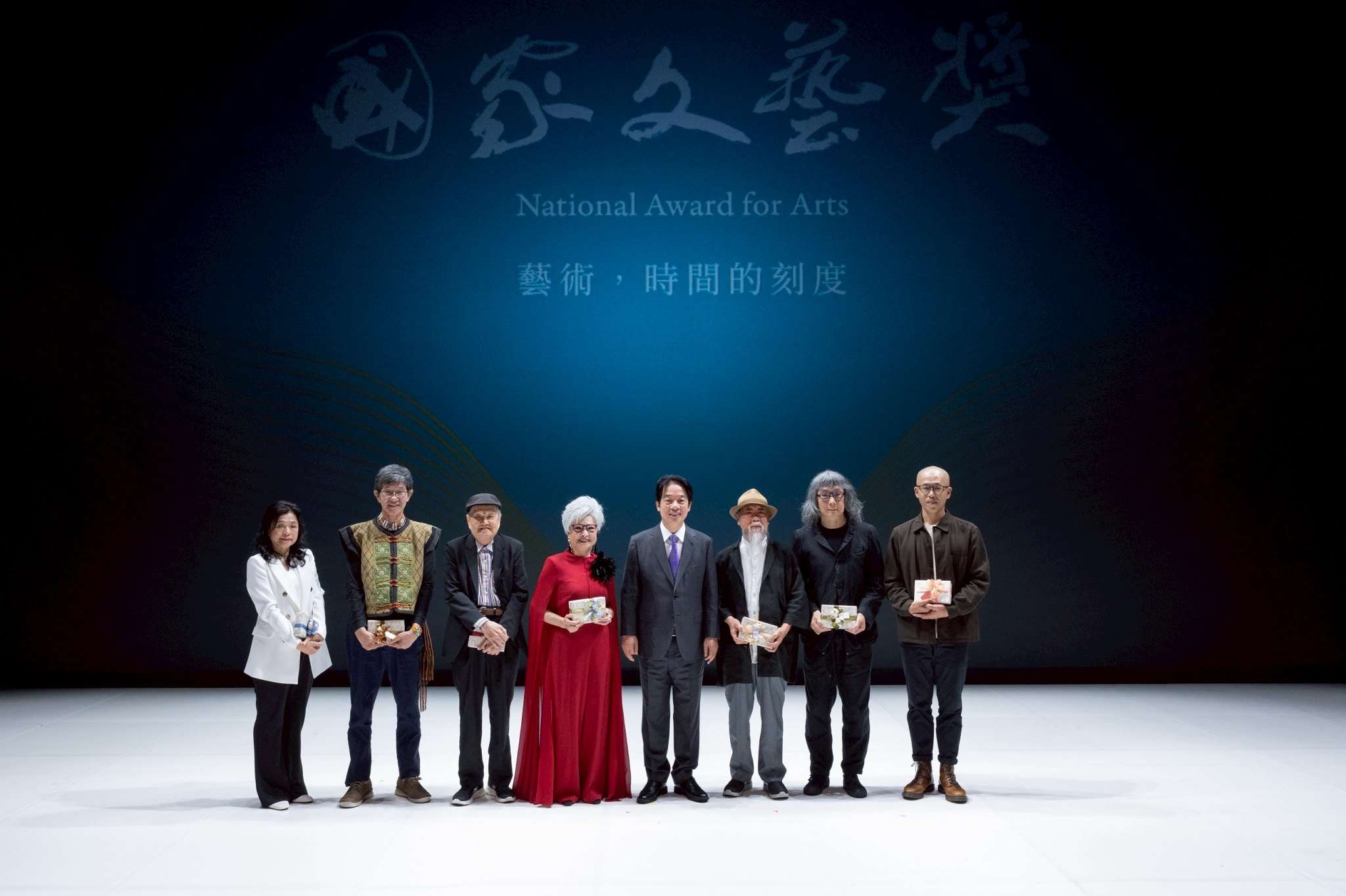 第24屆國家文藝獎15日舉行頒獎典禮，7位得主以創作回望人生。(圖：總統府)