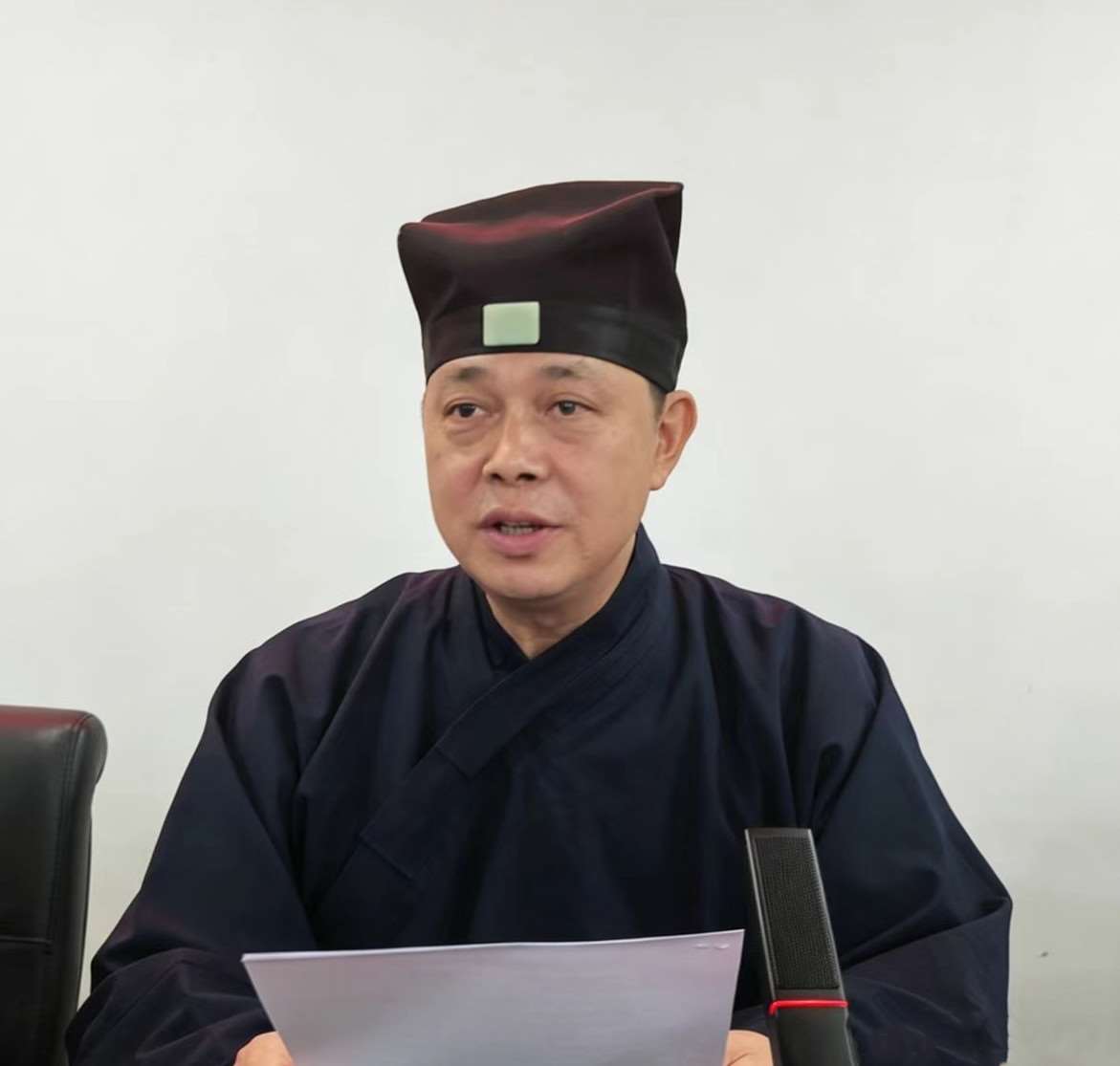 中國陝西省道教協會會長胡誠林(圖)遭爆斂財及隱婚生子。(中國道教學院官網)。

