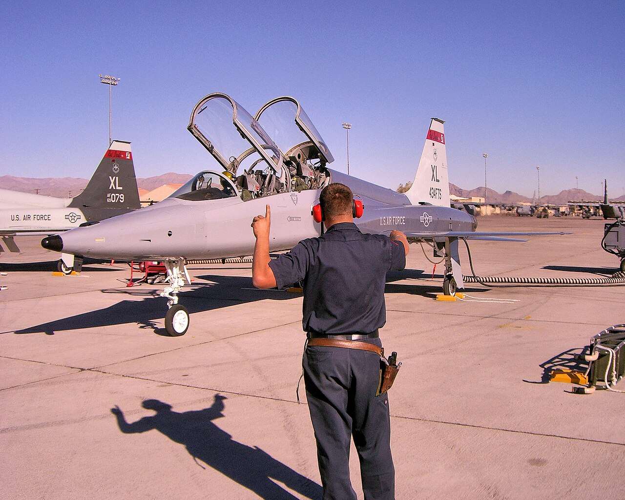 圖為2011年美軍434教練機聯隊的T-38鷹爪。(圖 : 維基百科)