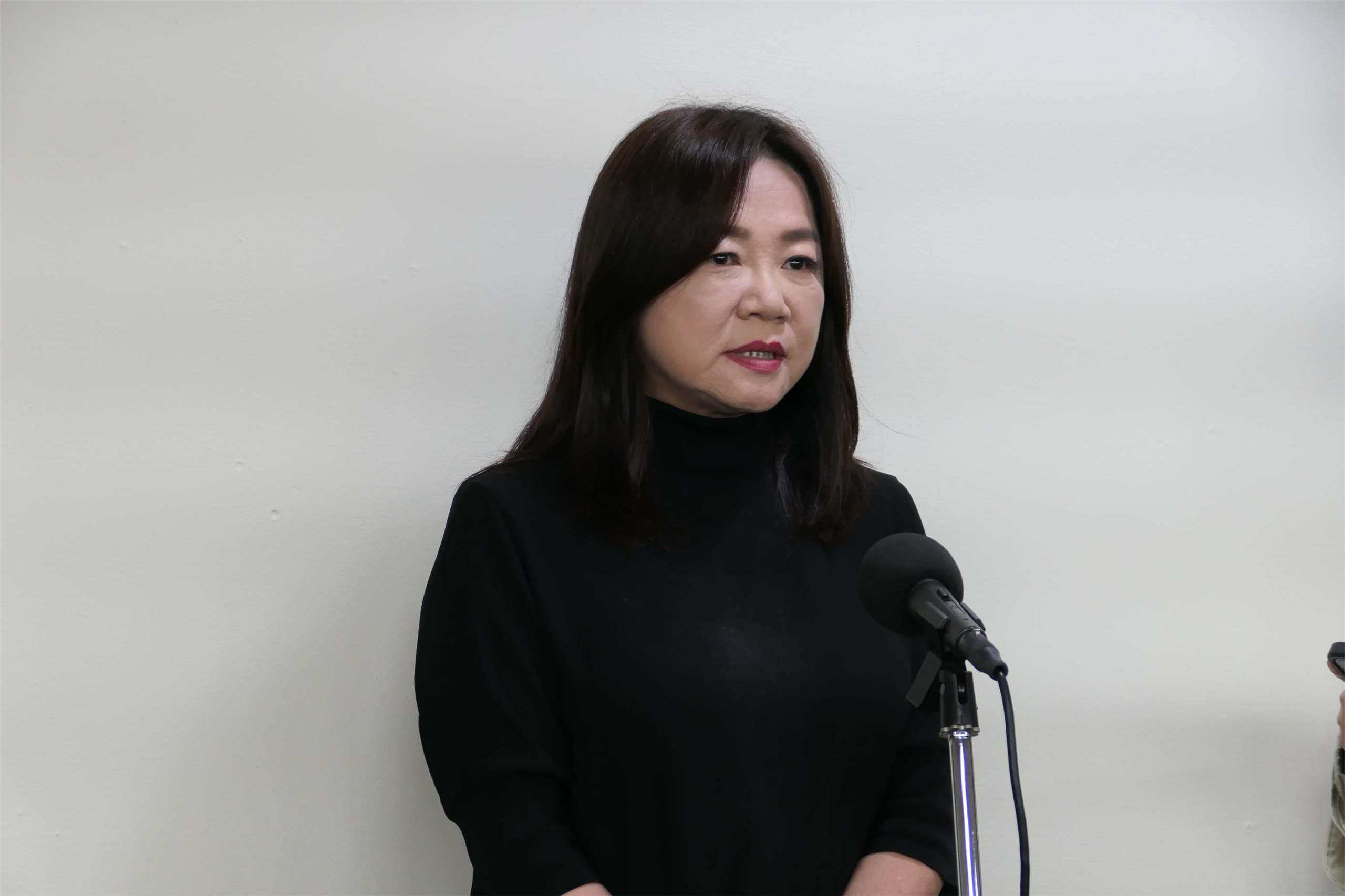 針對賴清德總統此次搭乘史瓦帝尼國王專機往返，國民黨立委馬文君則提醒執政黨應正視兩岸關係。(趙婉淳 攝)