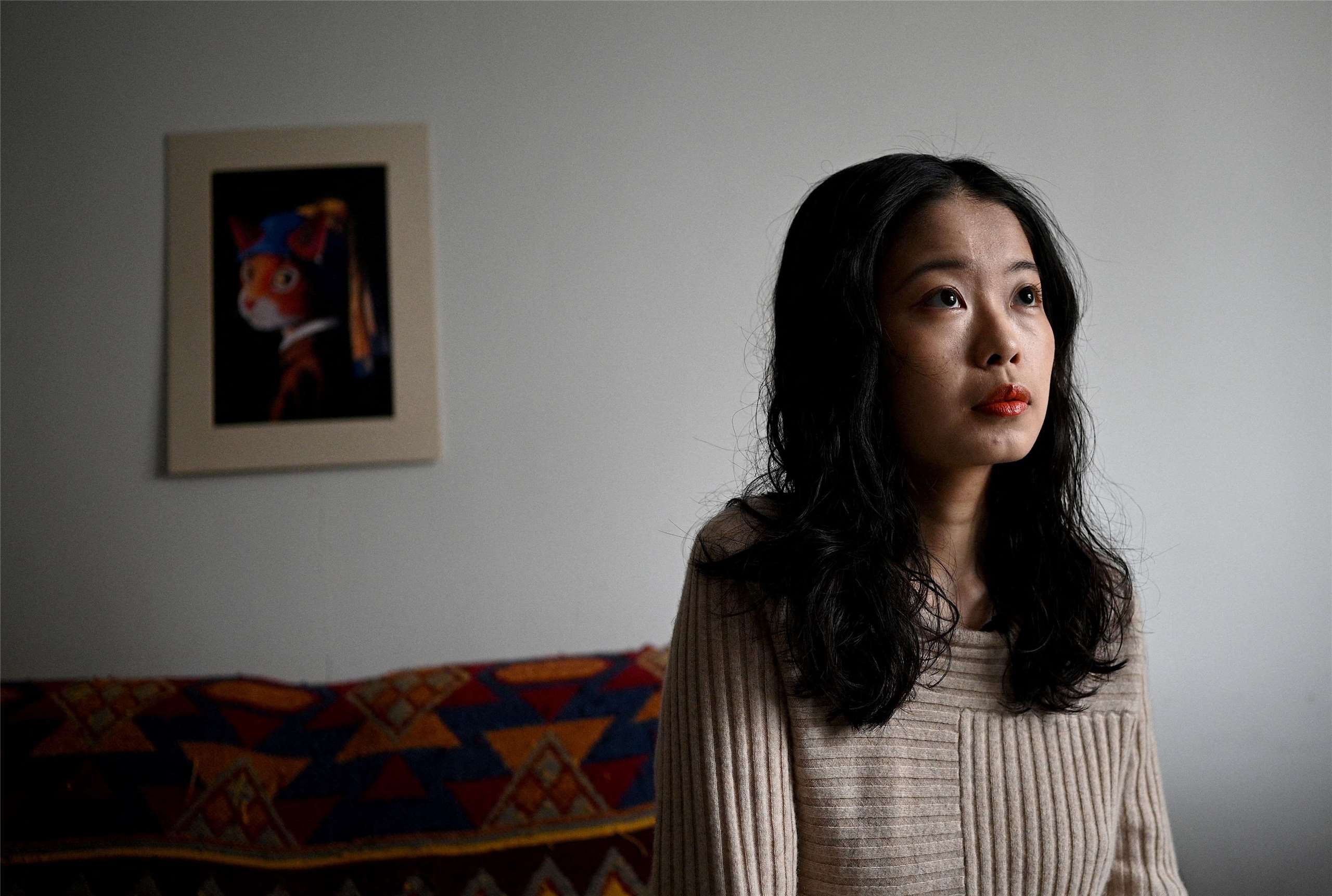 圖為中國著名女權活動人士弦子2020年12月2日在北京接受採訪。資料照片。