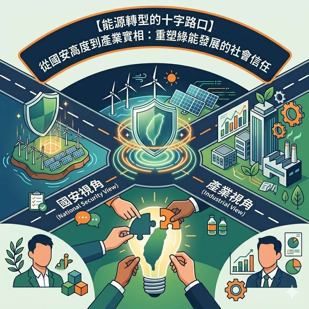 AI示意圖：從國安到產業：重新思考台灣能源自主