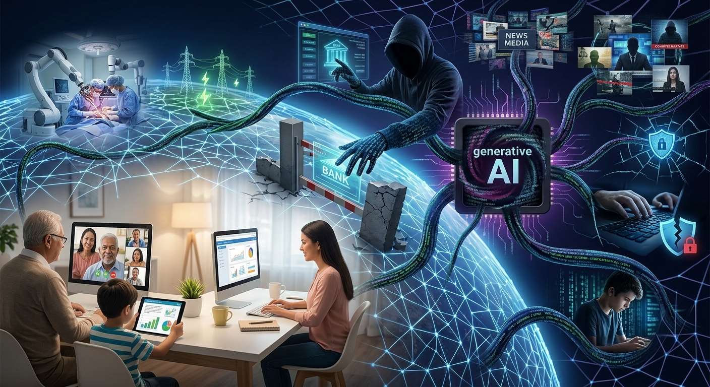 生成式AI的崛起，讓網路治理從單純技術問題，升高為攸關國家安全、社會信任與民主韌性的全球課題。(示意圖/AI生成)