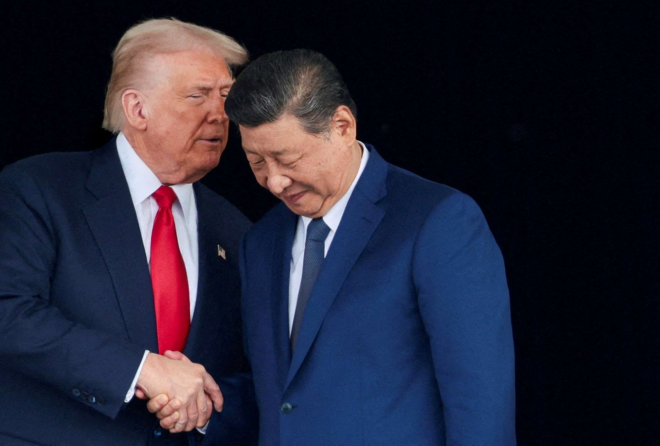 美國總統川普在2025APEC峰會期間，與中國國家主席習近平舉行雙邊會晤。資料照。