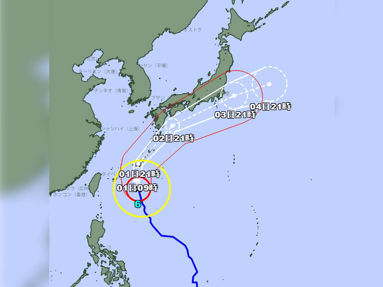 今年第6號颱風薔蜜正逼近日本南部，日本氣象廳警告，沖繩6月1日起恐出現猛烈強風與暴雨，呼籲民眾提高警戒並做好防颱準備。(翻攝日本氣象廳官網)