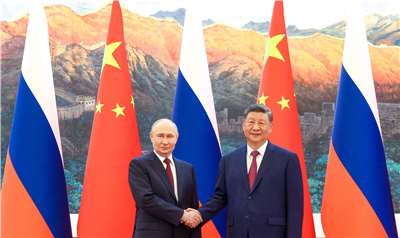 中國國家主席習近平20日在北京和俄羅斯總統普丁(Vladimir Putin)舉行會談。