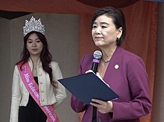 美國聯邦眾議員趙美心（圖）出席大洛杉磯台美人傳統週，表示世界關注台海議題之際，台美關係更顯重要。