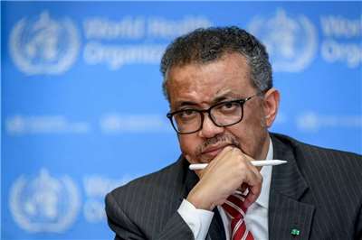 世界衛生組織祕書長譚德塞(Tedros Adhanom Ghebreyesus) 親赴西班牙督導洪迪亞斯號的撤離行動。(AFP)