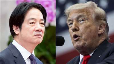 台灣總統賴清德(左)、美國總統川普(Donald Trump)(右)。合成圖。(總統府提供/AFP)