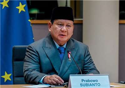 印尼總統普拉伯沃(Prabowo Subianto)20日宣布對天然資源實施出口管制。(圖:X@prabowo)