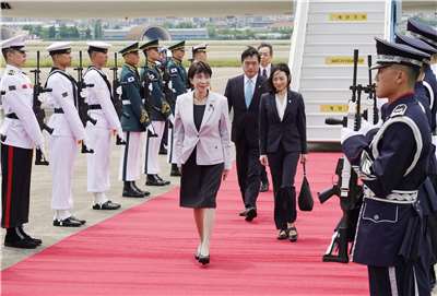 日本首相高市早苗19日抵達大邱展開2天1夜的訪韓行程。