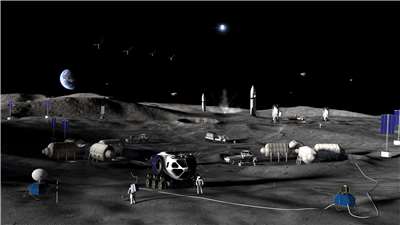NASA計劃建立月表基地。 (圖:NASA/示意圖)