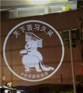 海外組織「中國行動」發起愚人節系列全球反共投影行動。(中國行動提供)