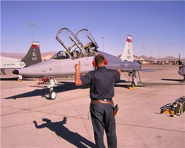 圖為2011年美軍434教練機聯隊的T-38鷹爪。(圖 : 維基百科)
