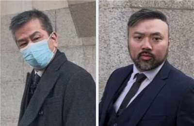 倫敦法院近日揭露香港駐倫敦經貿辦間諜案的案情。圖為第一被告袁松彪(左)、第二被告衛志樑。資料照。(公有領域/Wikimedia Commons)