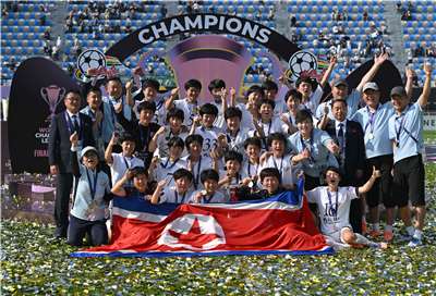 北韓女足「我故鄉」隊23日在亞足聯（AFC）女子冠軍聯賽稱后，並取得世界盃門票。