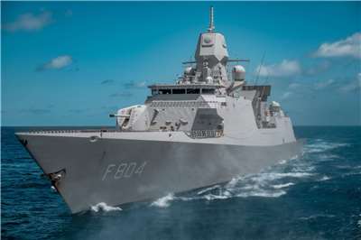 荷蘭皇家海軍德魯伊特號護衛艦(HNLMS De Ruyter, F804)27日駛入西沙群島海域。 (圖:X@kon_marine/檔案照)
