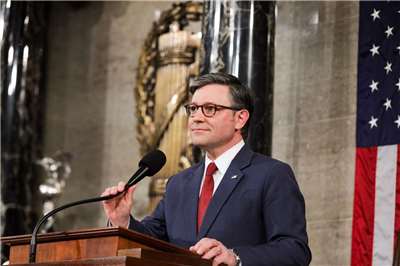 美國眾議院共和黨籍議長強生(Mike Johnson)，15日重申對台灣的支持，(X平台/@SpeakerJohnson)