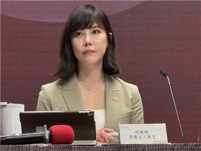 行政院發言人李慧芝。(鄭佑漢 攝)