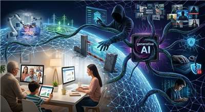 生成式AI的崛起，讓網路治理從單純技術問題，升高為攸關國家安全、社會信任與民主韌性的全球課題。(示意圖/AI生成)