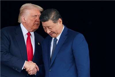 美國總統川普在2025APEC峰會期間，與中國國家主席習近平舉行雙邊會晤。資料照。