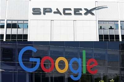 華爾街日報報導指出，Google與SpaceX洽談太空資料中心合作。合成圖。(Unsplash圖庫/AFP)