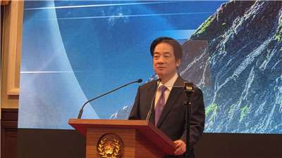 賴清德總統20日在總統府發表執政2週年談話 （劉玉秋攝）