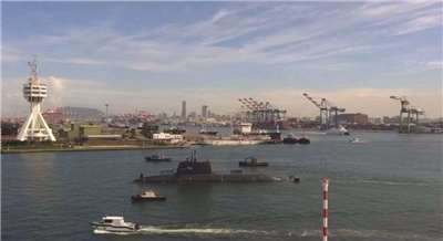 潛艦國造原型艦海鯤艦5日進行第7次潛航測試。(影像截圖)