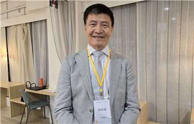 「中國人權」執行主任周鋒鎖再度來台。(程寬仁 攝)