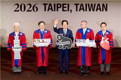 總統出席「2026年亞太心臟學會大會暨中華民國心臟學會2026年第56屆年會暨學術演講會開幕式」。(總統府flickr)